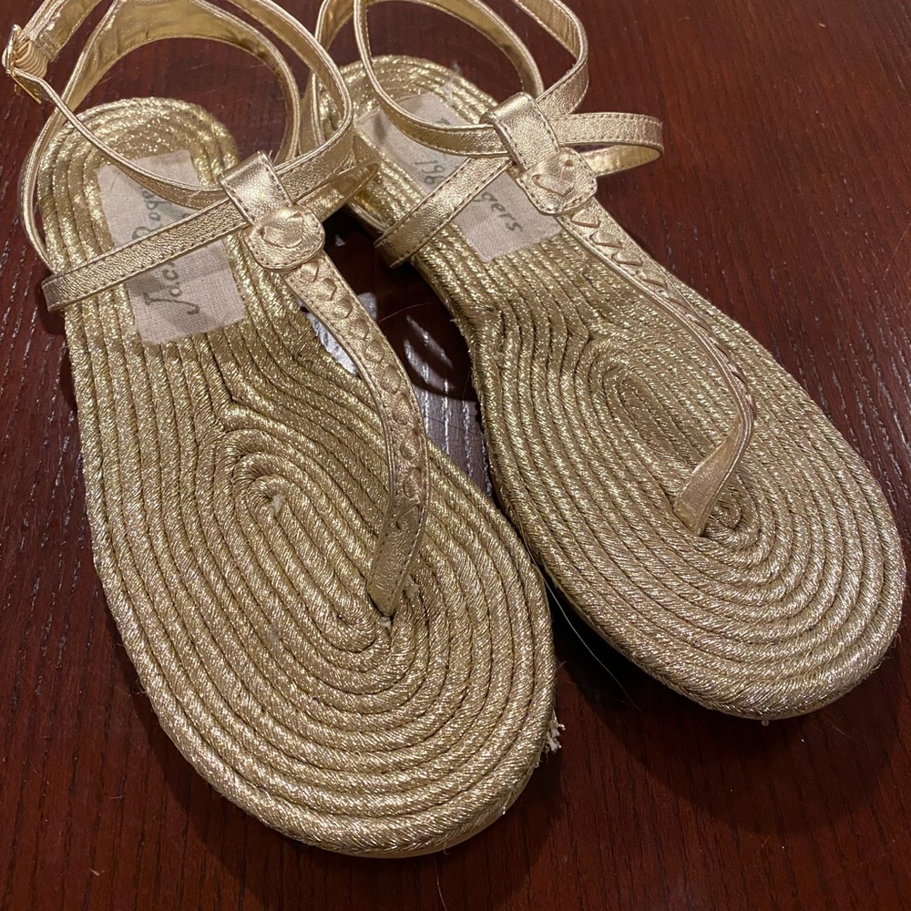 Jack Rogers Espadrilles size 9 gold